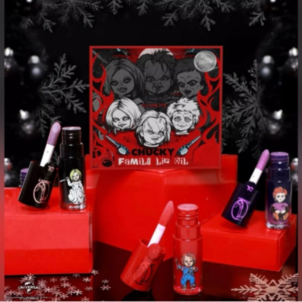 Chucky Family Lip Oil Set X Glamlite